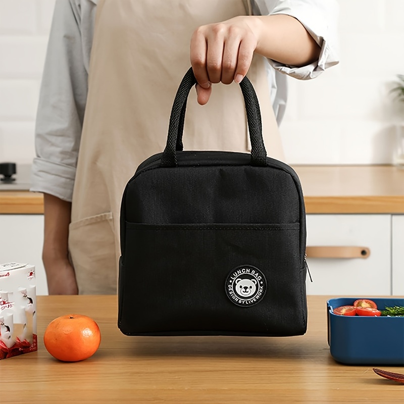 Tote Bag Sublimation - 블랙 양이온 절연 도시락 가방, 직장