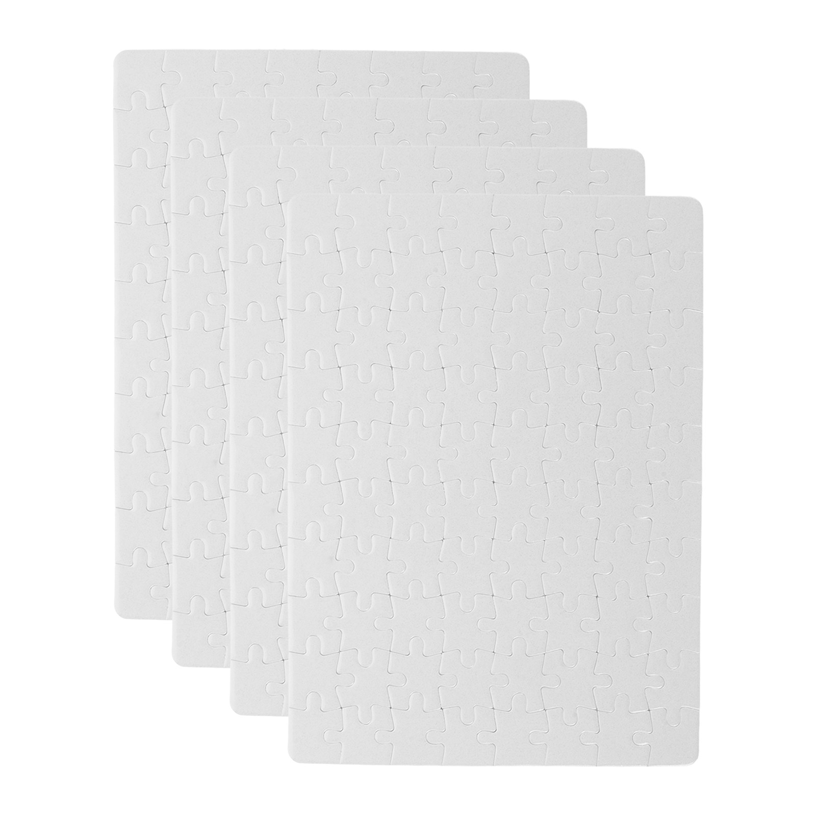 Puzzle Blank White - 4장 승화 인쇄용 흰색 퍼즐 조각