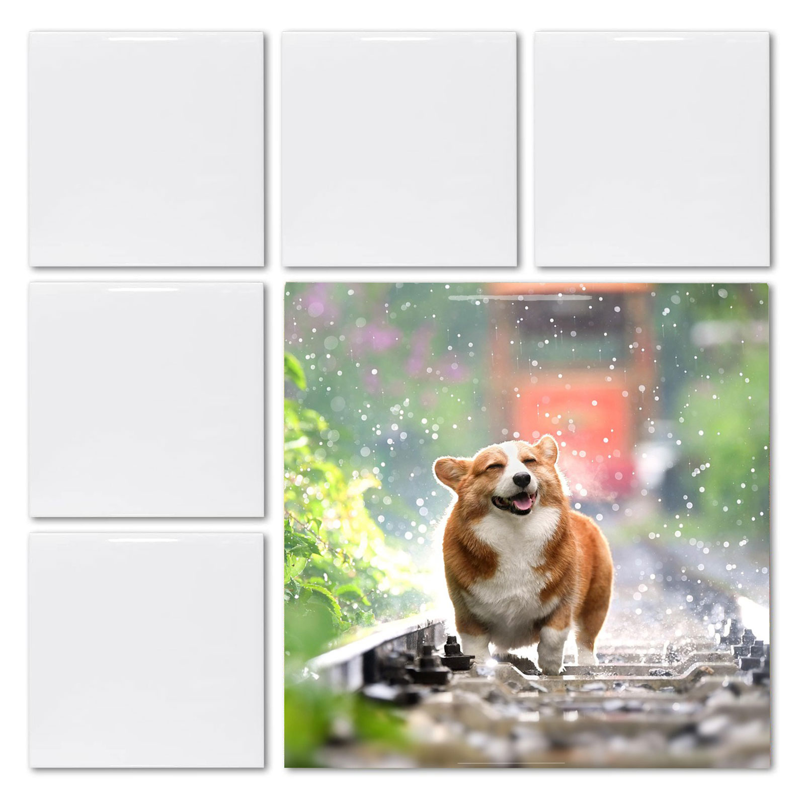 Ceramic Tile Blank - 20개 4' X 4' 승화용 백색