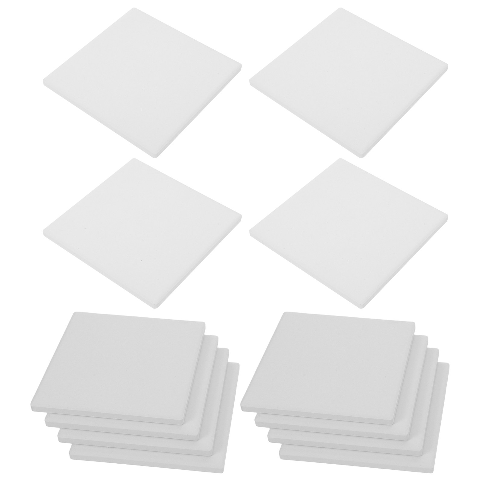 Ceramic Tile Blank - 12개 무광 세라믹 타일 DIY 코스터용