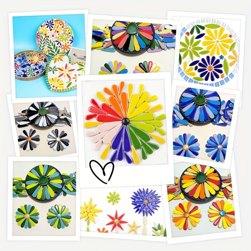 Ceramic Tile Blank - 50g 눈물 모양의 세라믹 모자이크 타일