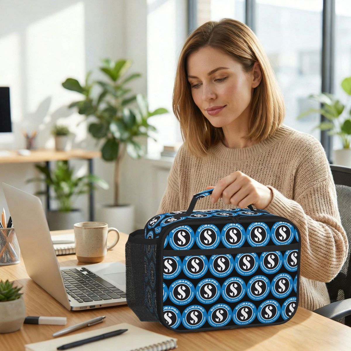 Tote Bag Sublimation - Scubapros 다이빙 로고 어린이를위한 절연 점심