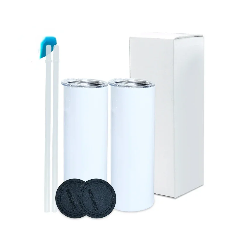 Tumbler 20Oz White - 창고 재고 화이트 20온스 스트레이트 스키니