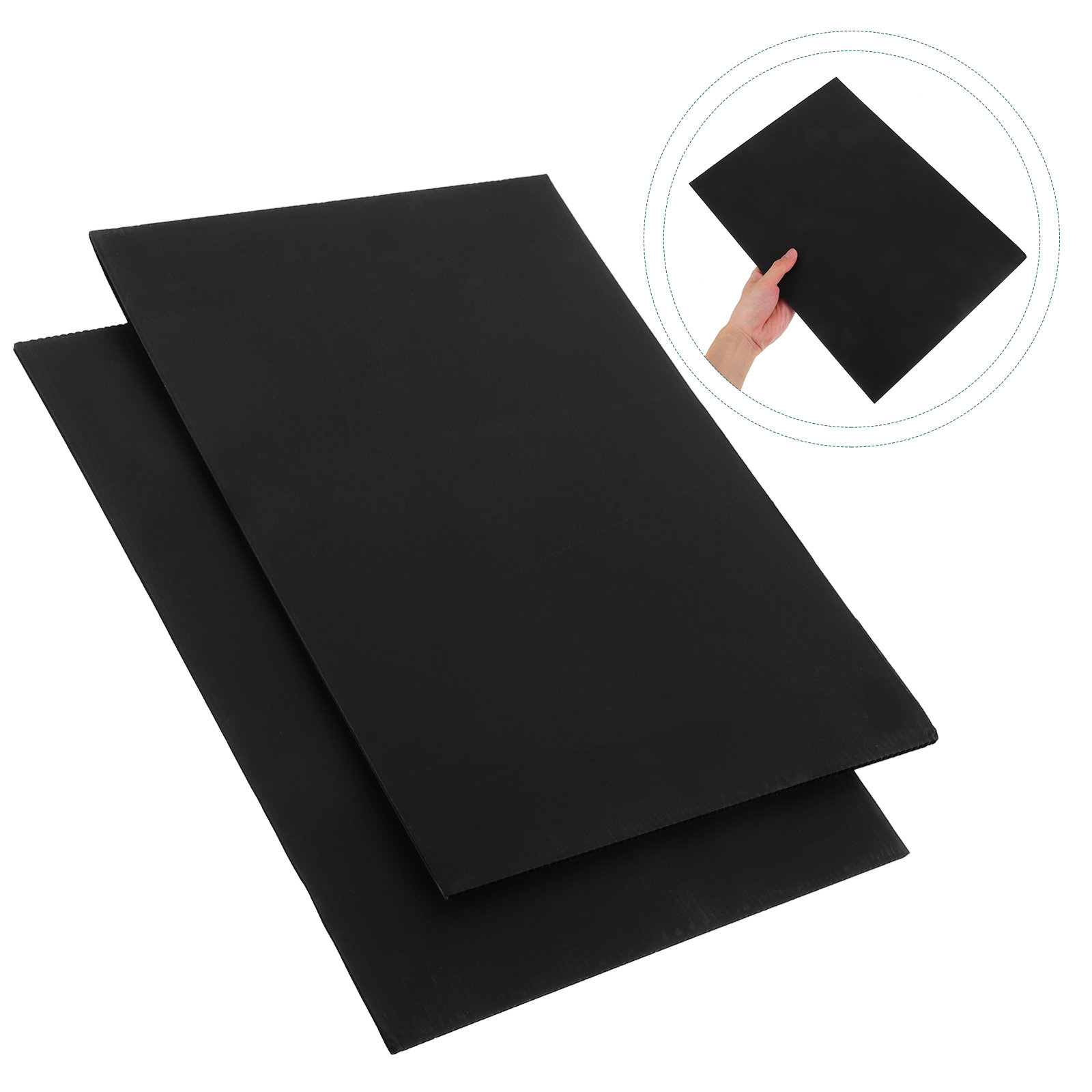 Yard Sign Blank - 2Pcs 검정색 빈 정원 표지판 헤비