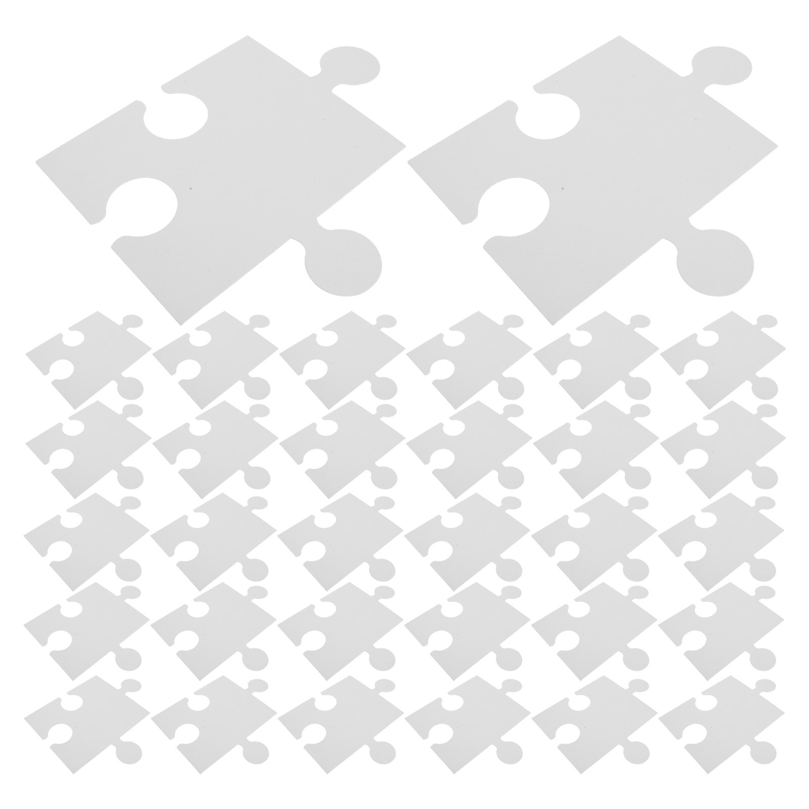 Puzzle Blank White - 60Pcs 대형 흰색 빈 퍼즐 조각