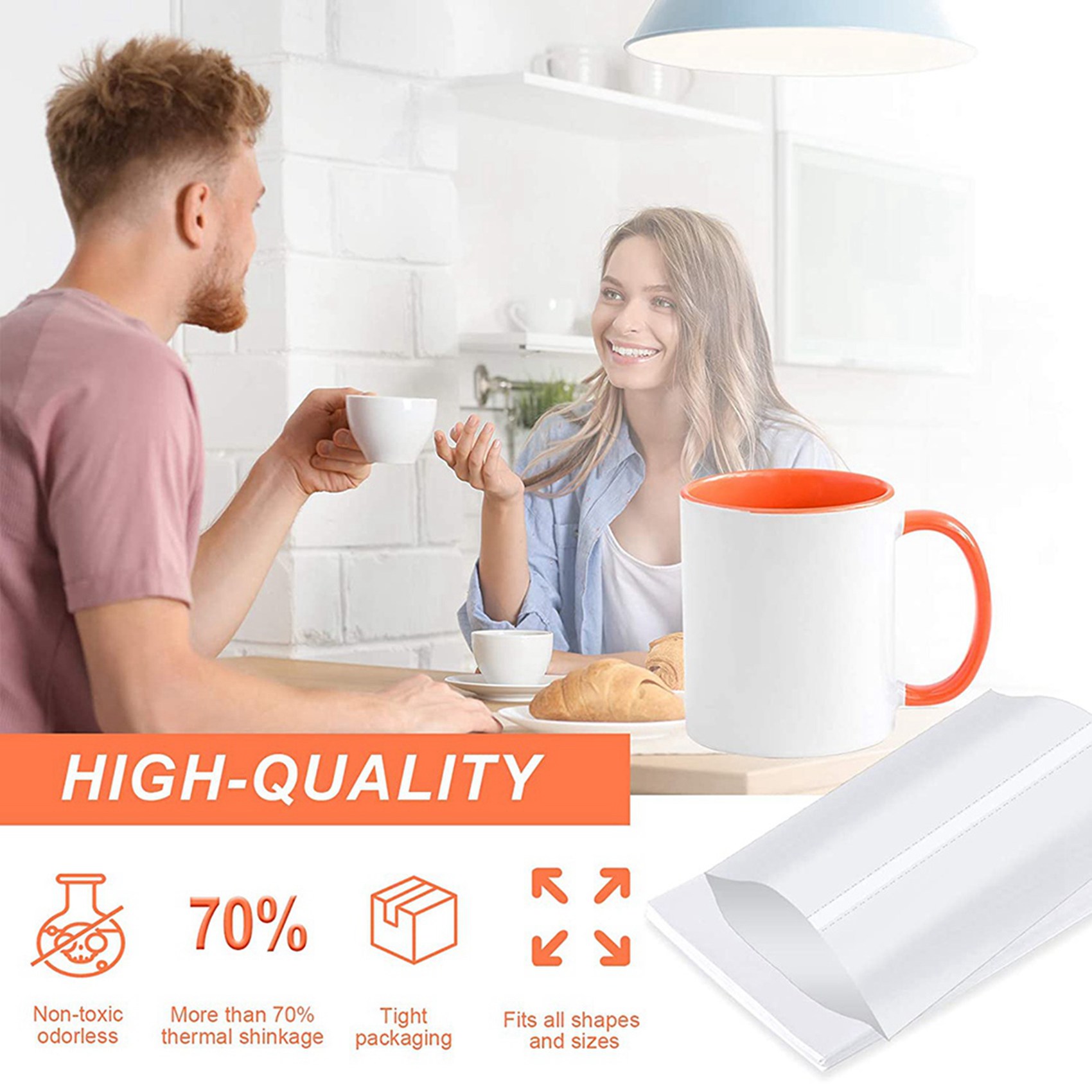 Sublimation Mug White - ABBN-8X12인치 승화 수축 포장 슬리브, 텀블러,