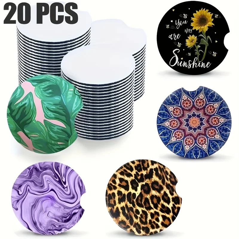 승화 블랭크 자동차 컵 받침, 열 승화 DIY 공예용  - Coaster Sublimation Blank 리뷰 및 가격