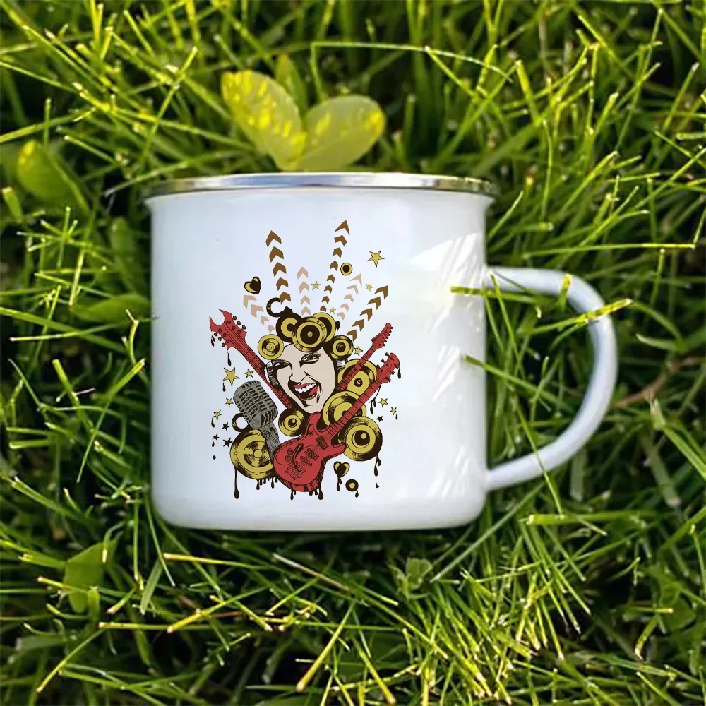 흰색 금속 머그잔, 포효하는 록 가수 에나멜 컵, 커피 - Sublimation Mug White 리뷰 및 가격