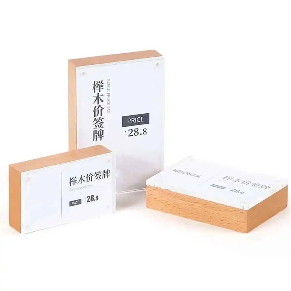 책상 가격 카드 디스플레이 자기 단단한 나무 블록 프레 - Photo Acrylic Block 리뷰 및 가격