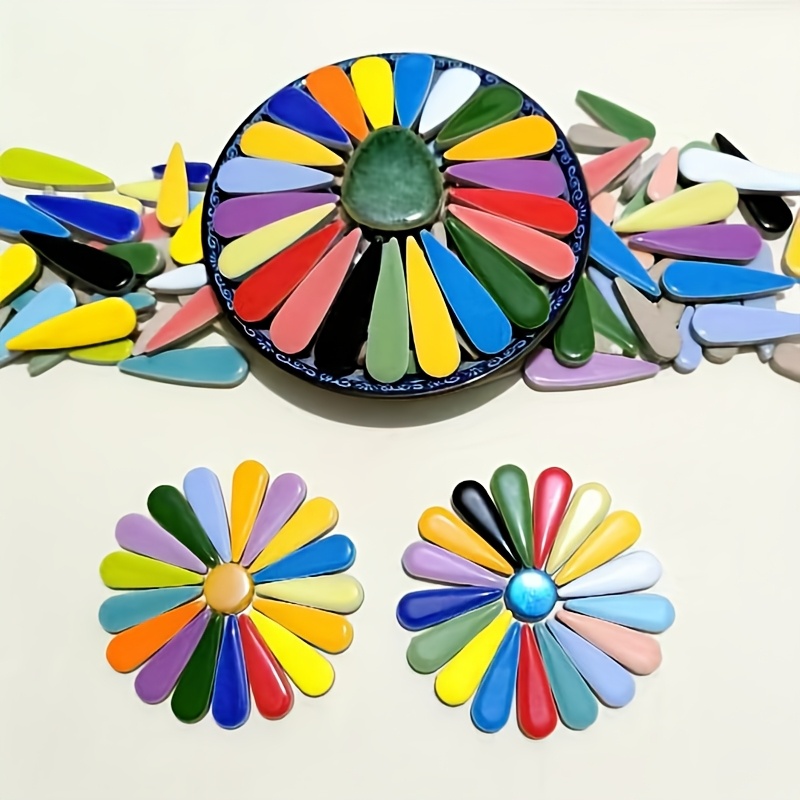 50g 눈물 모양의 세라믹 모자이크 타일 DIY 수제  - Ceramic Tile Blank 리뷰 및 가격