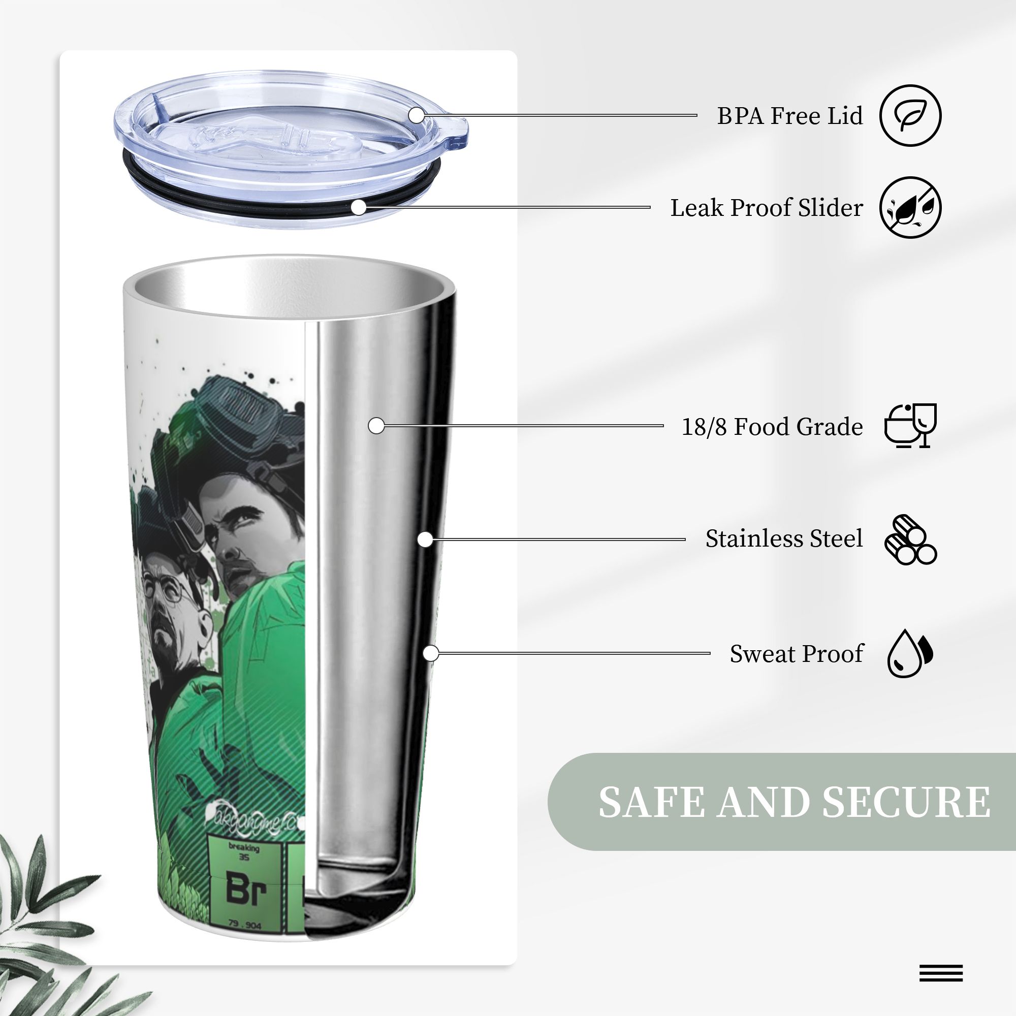 브레이킹 배드 월터 화이트 텀블러 진공 단열 제시 핑크 - Tumbler 20Oz White 리뷰 및 가격