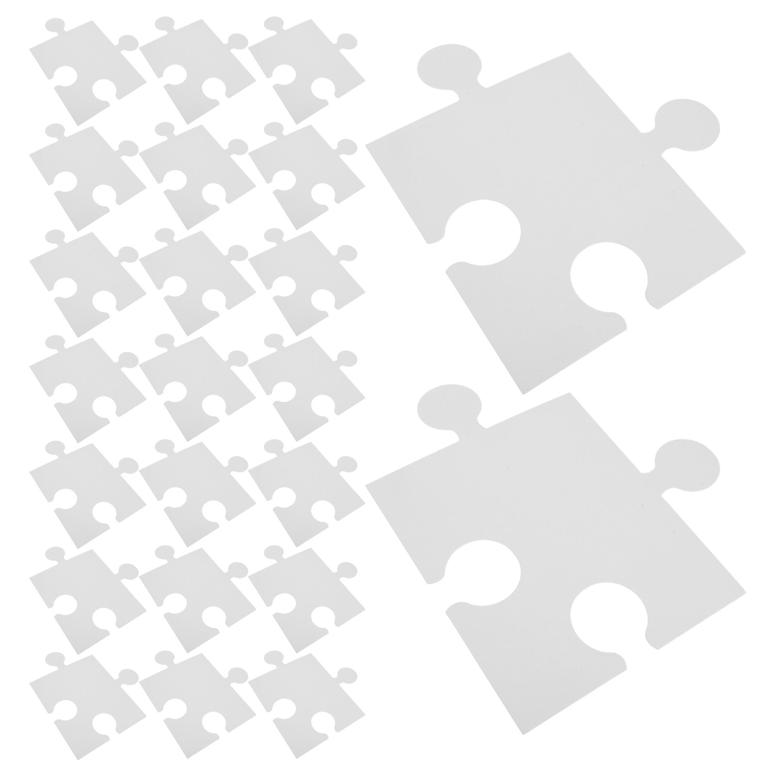 60Pcs 대형 흰색 빈 퍼즐 조각 어린이를위한 종이  - Puzzle Blank White 리뷰 및 가격